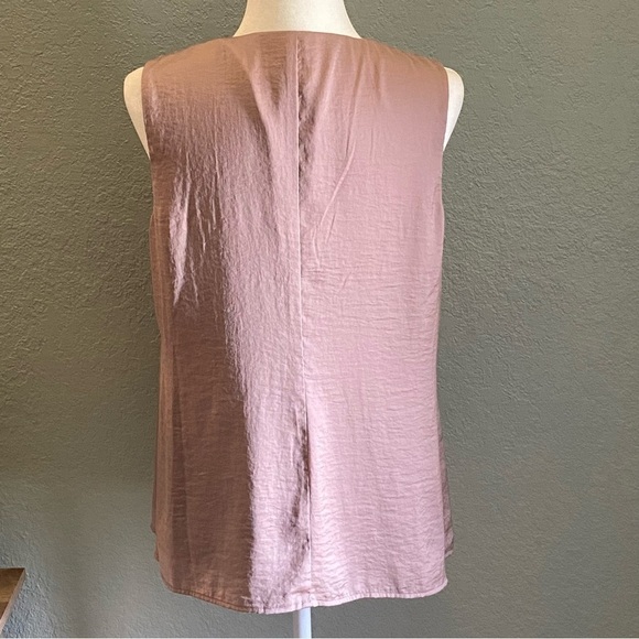 Cabi Button Blouse Fawn Blush Dusty Rose Mauve Lined Womens Medium Top - Picture 10 of 10